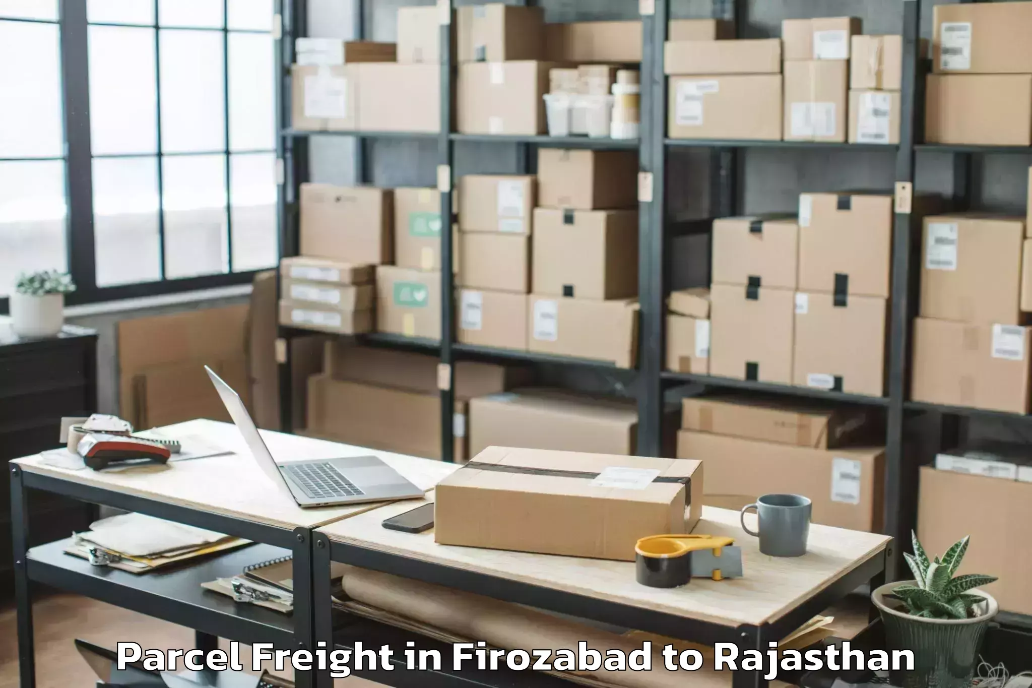 Top Firozabad to Ajmer Parcel Freight Available